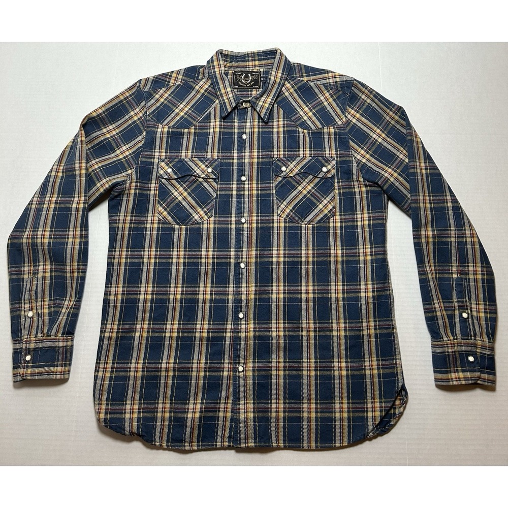 Freenote Ranch Wear Corduroy Woven Pearl Snap Shirt Size XL Japanese Fabric USA